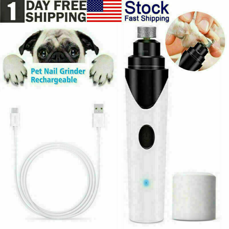 Electric Pet Claw Toe Nail Trimmer Dog Cat Care Grooming Grinder ...